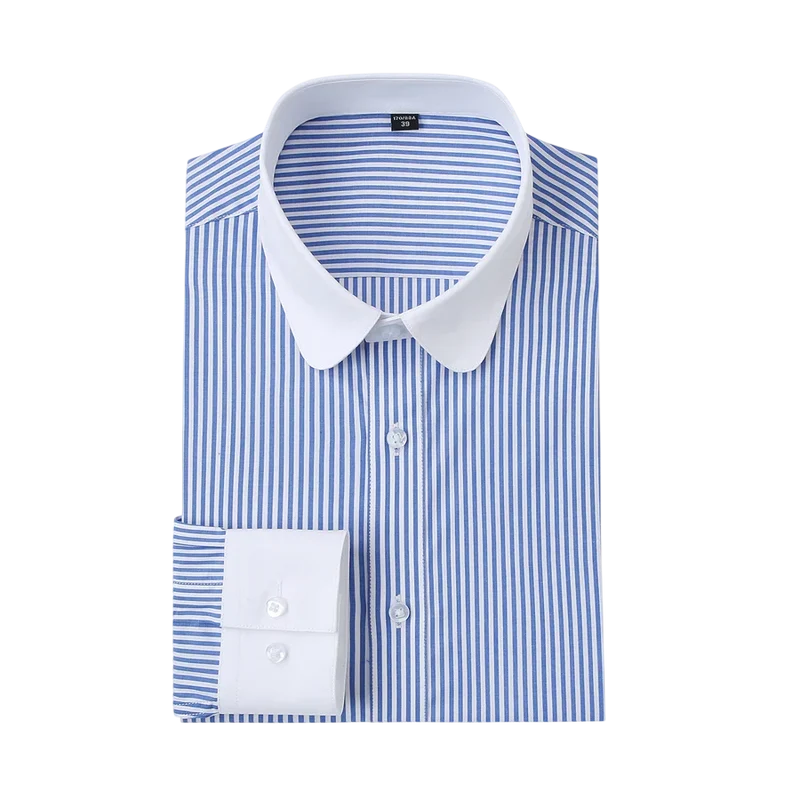Chemise classique Shelby blanche & bleue