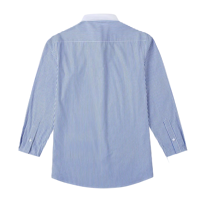 Camisa clásica Shelby blanca y azul