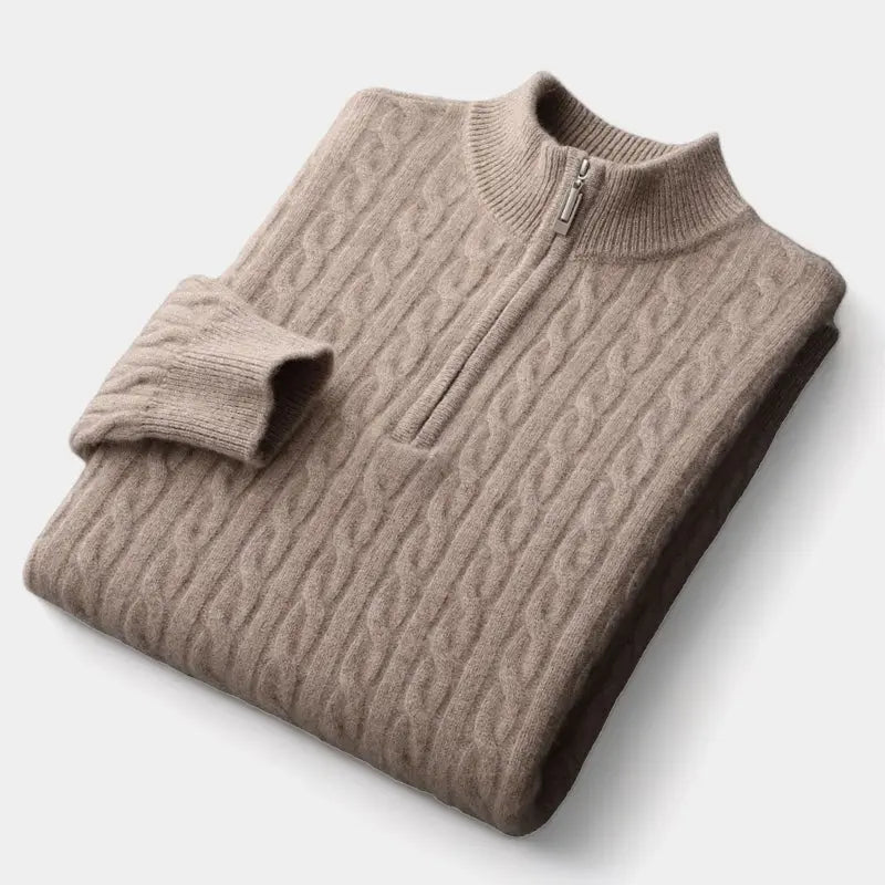 Pull en laine à quart de zip Tommy