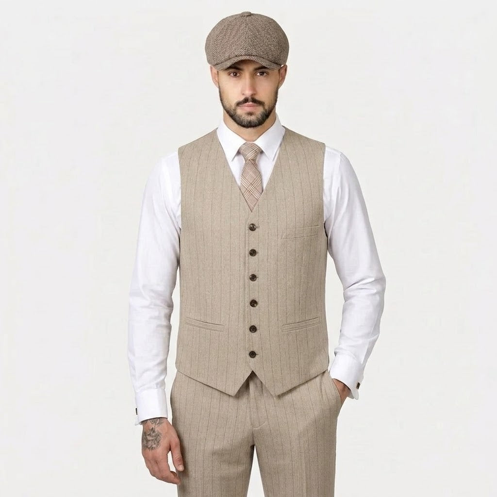 Imperial Beige Three Piece Suit